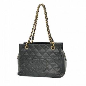 Chanel Matelassé Chain Shoulder Bag, Caviar Leather, Black, Women's, P2765858